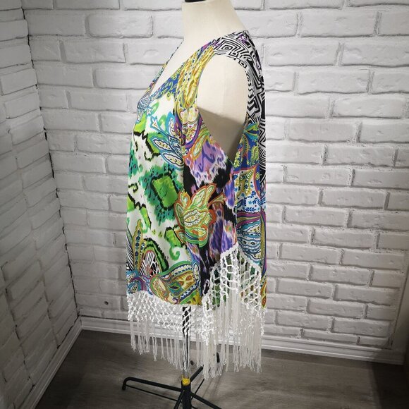 Chico's Ladies Multicolored Size 3 (Large) Cold Shoulder Top - Picture 4 of 10